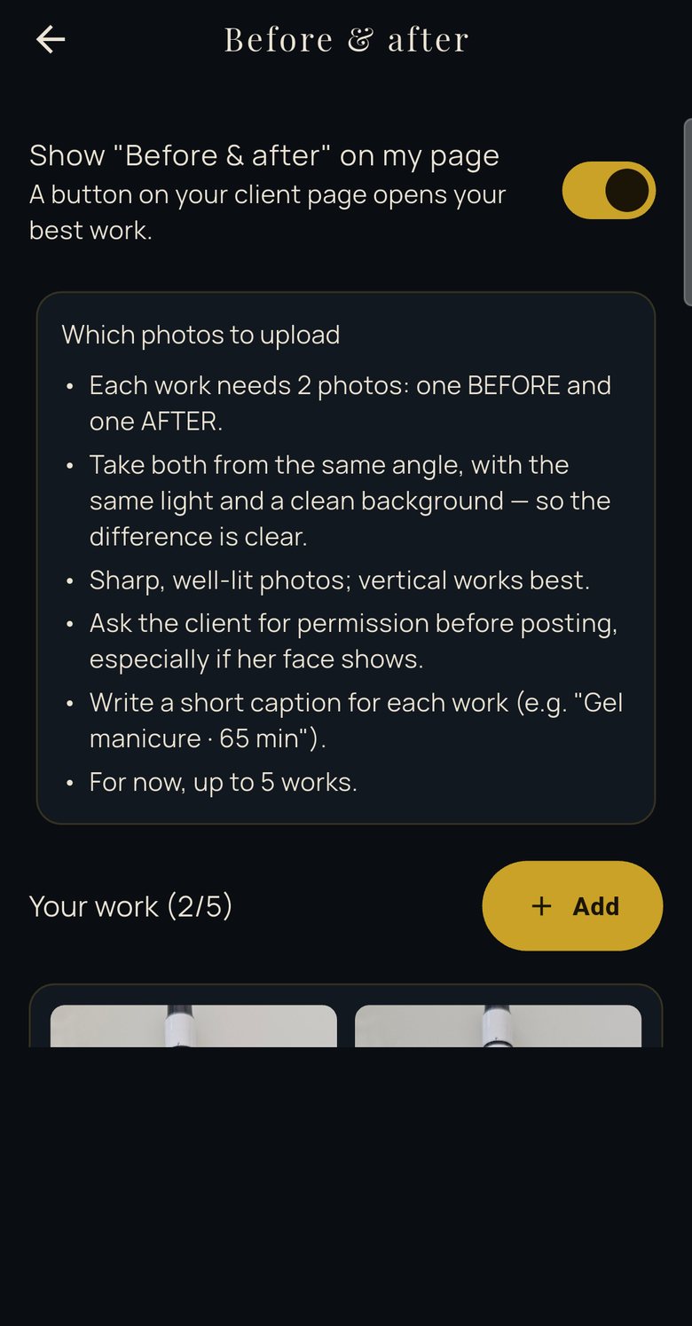 Show off your best work