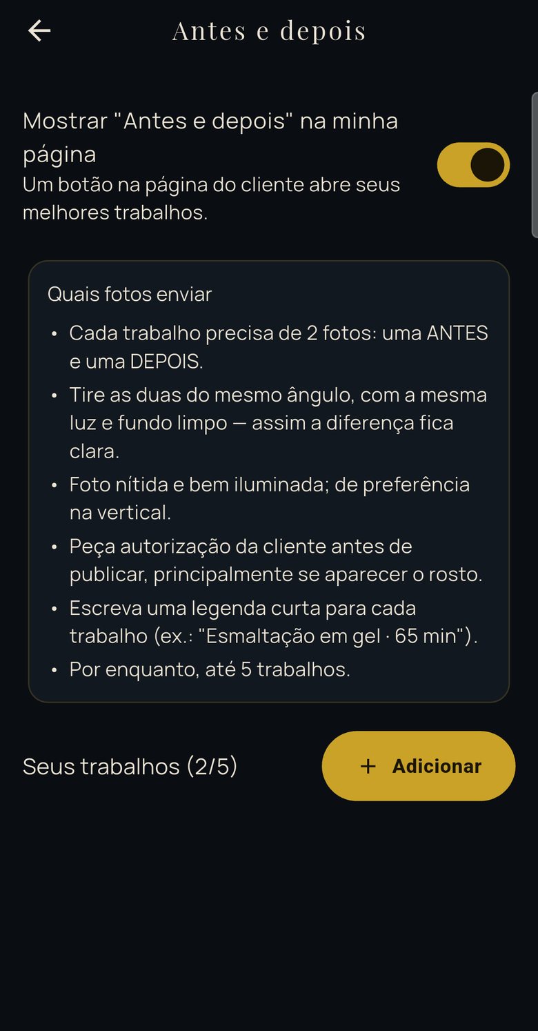 Mostre seus melhores trabalhos