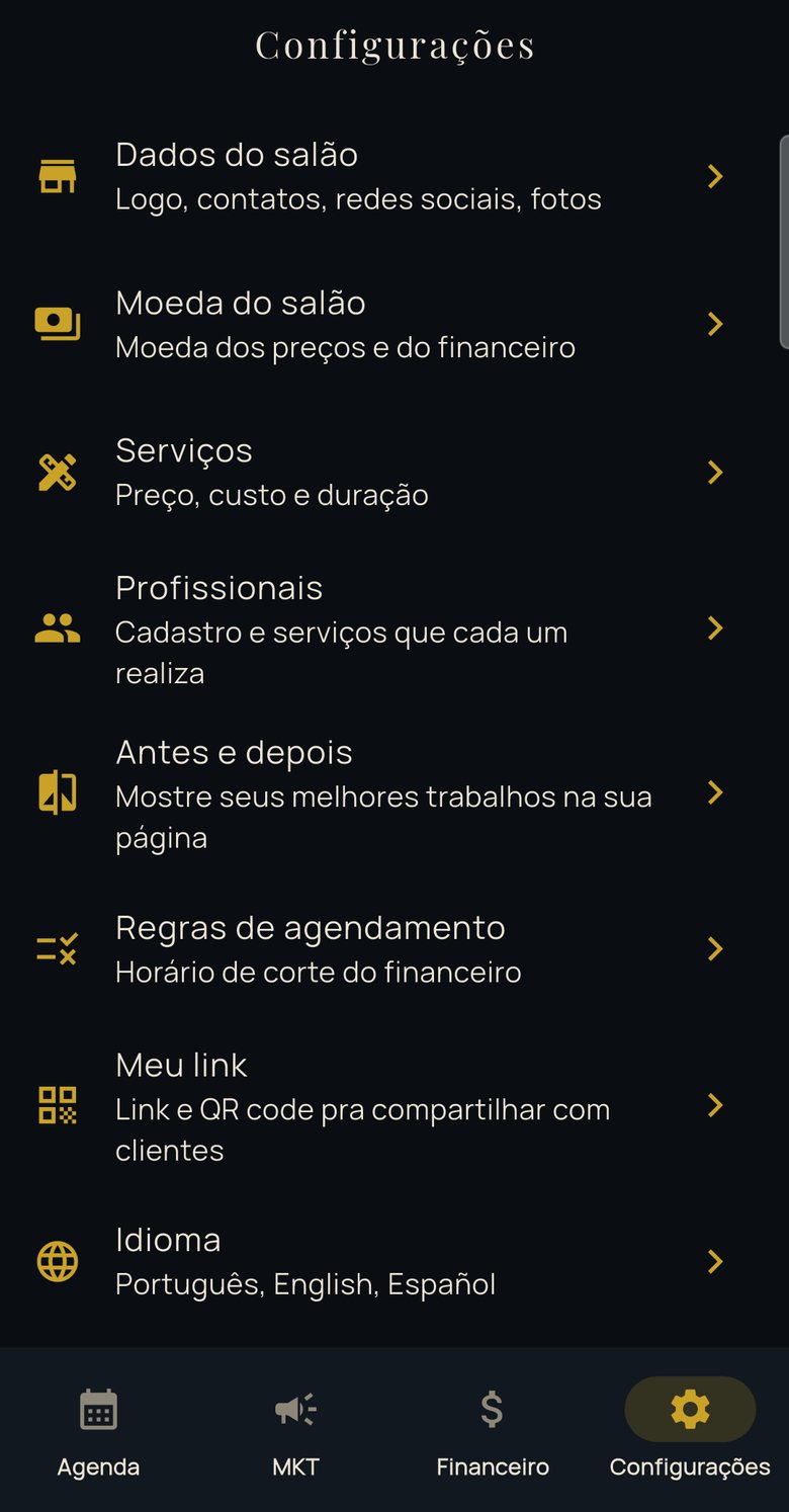 Tudo do seu Salão/Studio em um só lugar