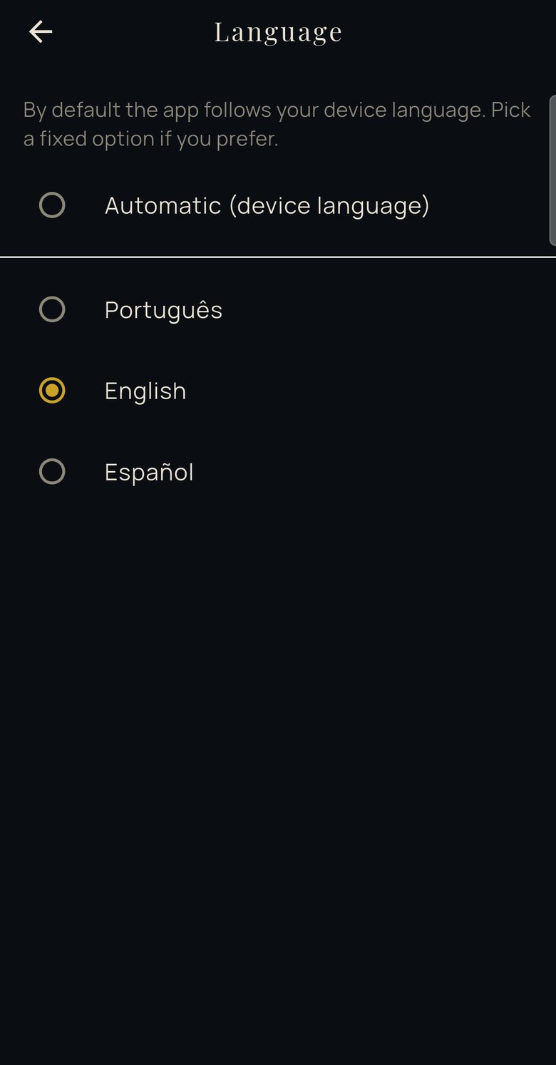 Manage in the language you prefer
