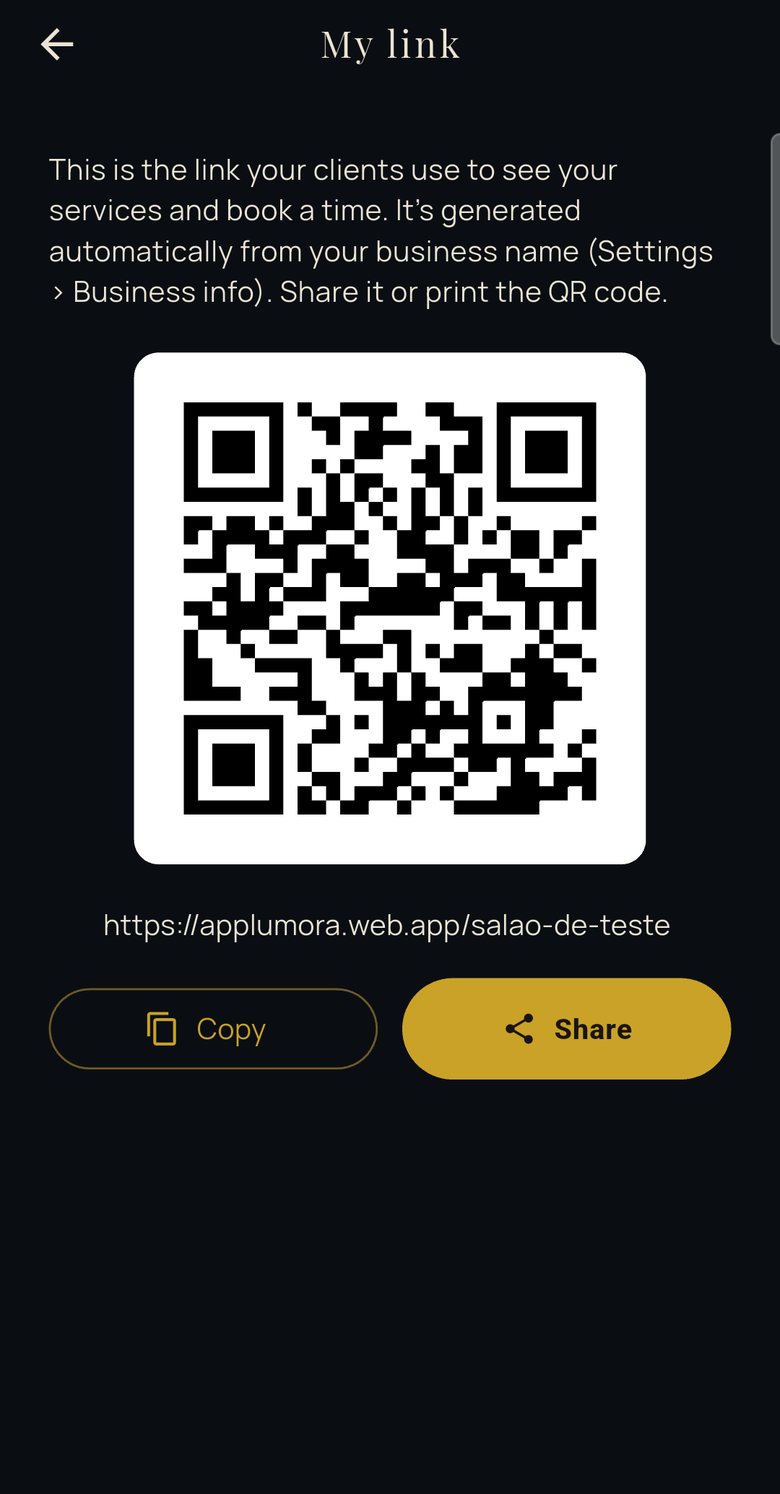 A link and a QR code to promote it