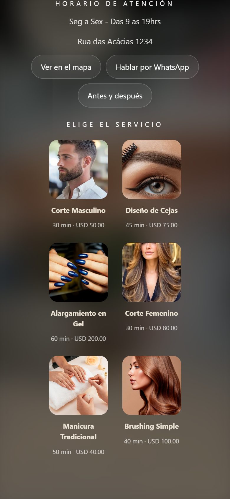 Elige el servicio